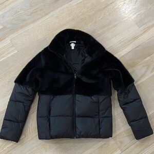Zella from Nordstrom Faux Fur Puffer Jacket size XS